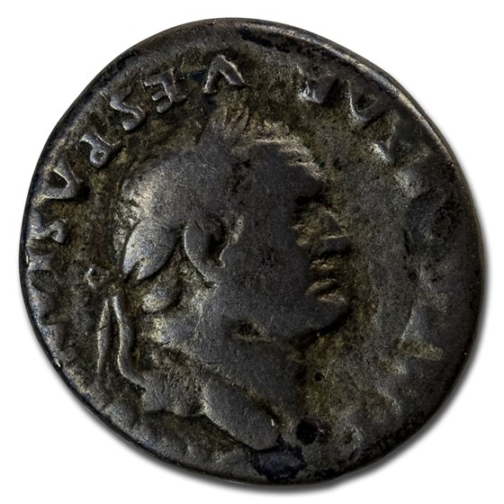 Roman Empire AR Denarius Vespasian (74 AD) Ch Fine (RIC II 703) Roman Empire AR Denarius Vespasian (74 AD) Ch Fine (RIC II 703)